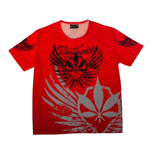 Cannabis Wings Dye Sublimation T-shirt - Kulture Klothing Club -
