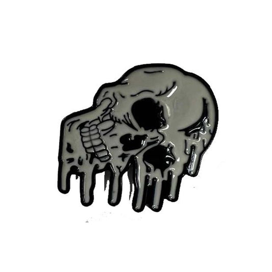Drippy Skull - Enamel Pin - Kulture Klothing Club -