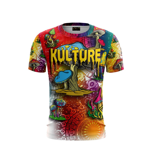 Mushroom Dreams Dab Dye Sublimation T-shirt - Kulture Klothing Club -