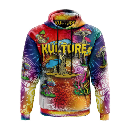 Mushroom Dreams Dye Sublimation Hoodie - Kulture Klothing Club -